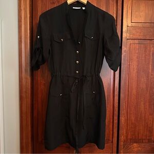 Black Button-Up Dress